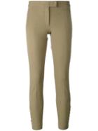 Joseph Buttoned Cropped Trousers, Women's, Size: 40, Nude/neutrals, Viscose/cotton/spandex/elastane