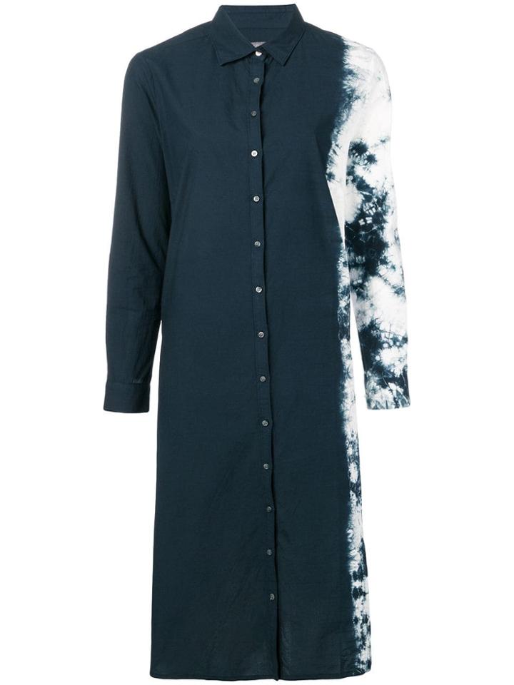 Suzusan Tie-dye Shirt Dress - Black