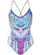 Camilla Printed Swimsuit - Blue