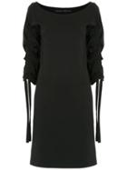 Gloria Coelho Vestido Com Caneleta Na Manga - Black