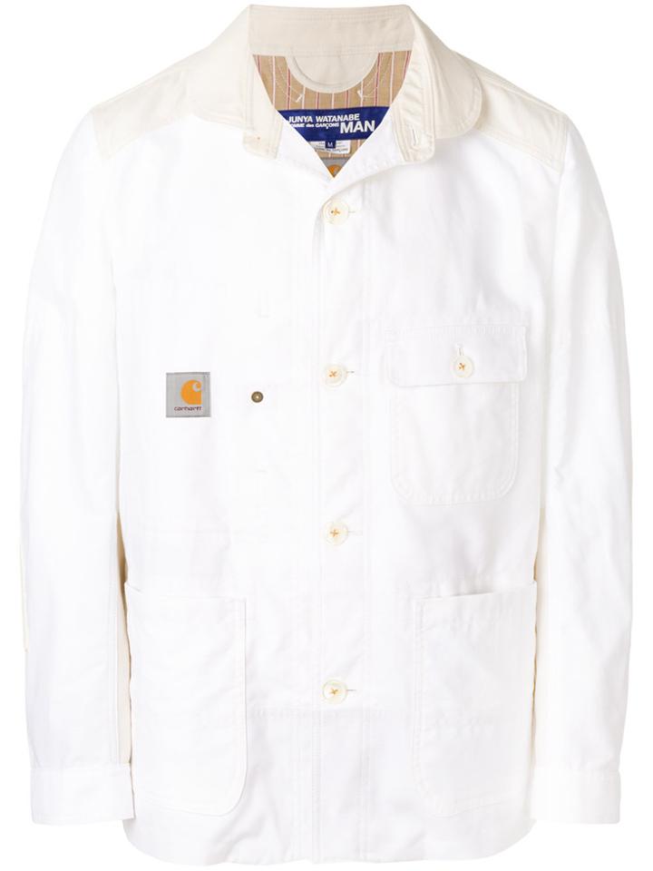 Junya Watanabe Man Boxy Shirt Jacket - White