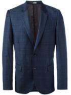 Ps By Paul Smith Woven Check Blazer, Size: 36, Blue, Wool/viscose