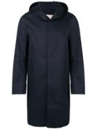 Mackintosh Navy Bonded Cotton Hooded Coat Gr-007 - Blue