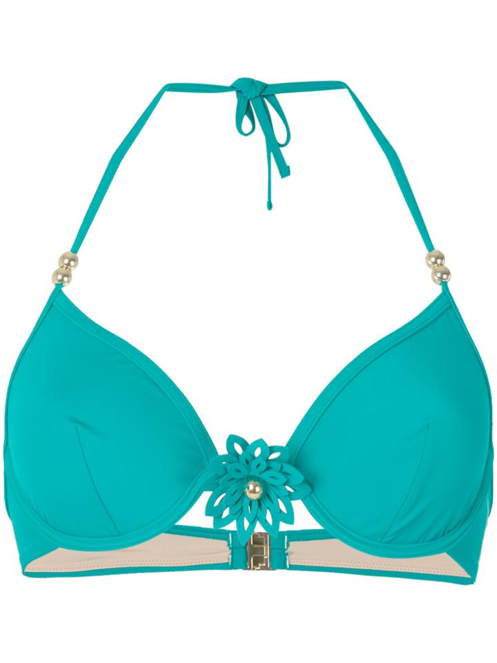 Marlies Dekkers La Flor Plunge Bikini Top - Green