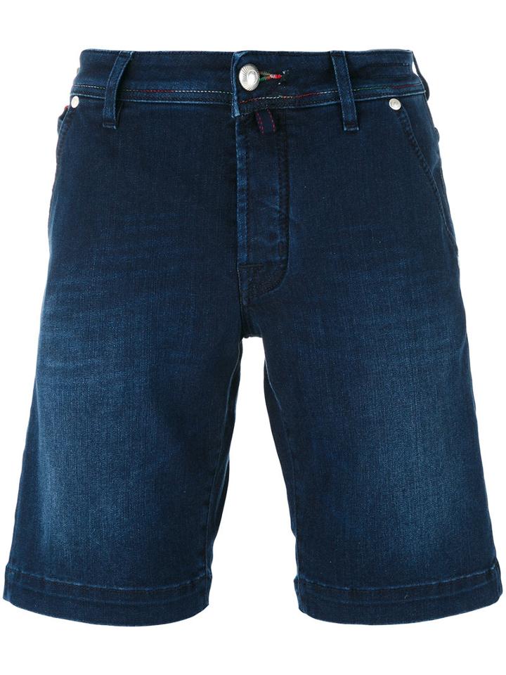 Jacob Cohen - Denim Flag Bermuda Shorts - Men - Cotton/spandex/elastane - 36, Blue, Cotton/spandex/elastane