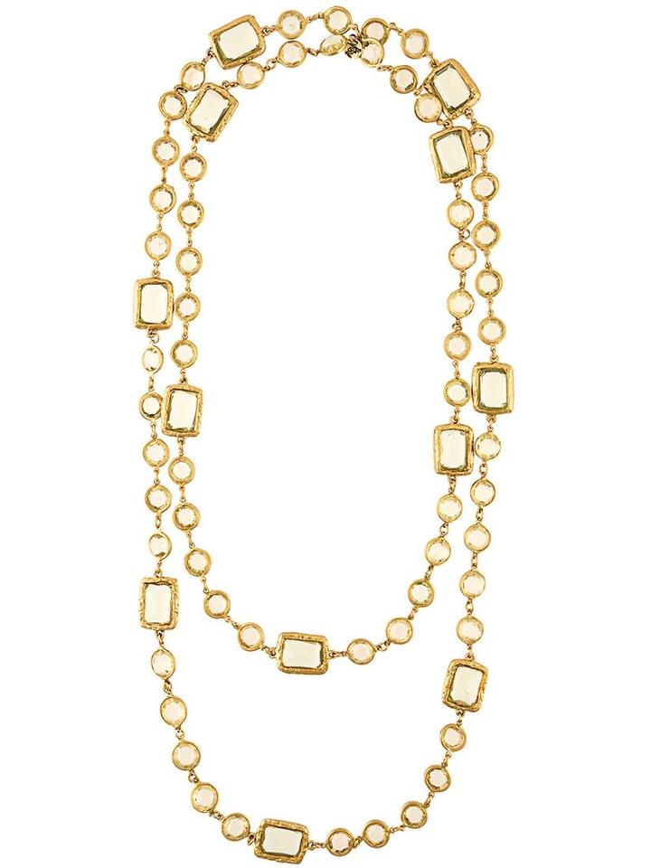 Double Strand Sautoir Necklace, Women's, Metallic, Chanel Vintage