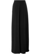 Alexander Mcqueen High-waisted Palazzo Pants, Women's, Size: 42, Black, Acetate/viscose