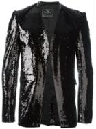 Unconditional Sequinned Blazer, Men's, Size: M, Black, Polyester/silk