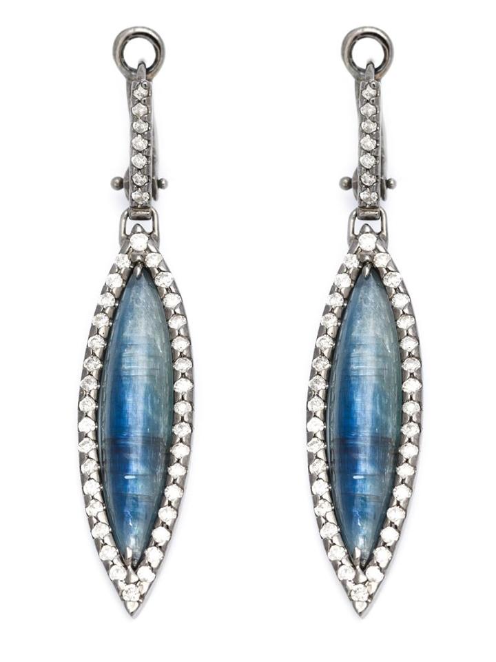Kimberly Mcdonald Diamond Pave Kyanite Drop Earrings