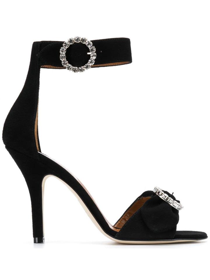 Paris Texas Crystal Embellished Sandals - Black