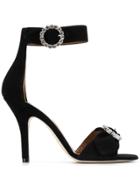 Paris Texas Crystal Embellished Sandals - Black
