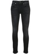 R13 Stonewashed Skinny Jeans - Black