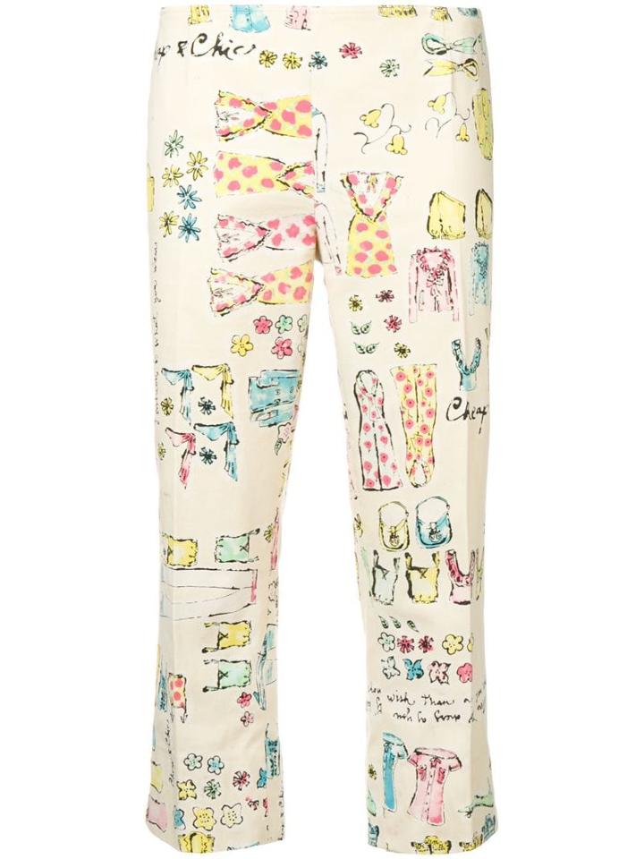Moschino Pre-owned 2000's Printed Trousers - Neutrals