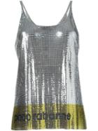 Paco Rabanne Metallic (grey) Tank Top, Women's, Size: 38, Metal