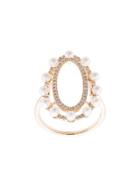 Dana Rebecca Designs Diamond And Pearl Oval Ring - Gold