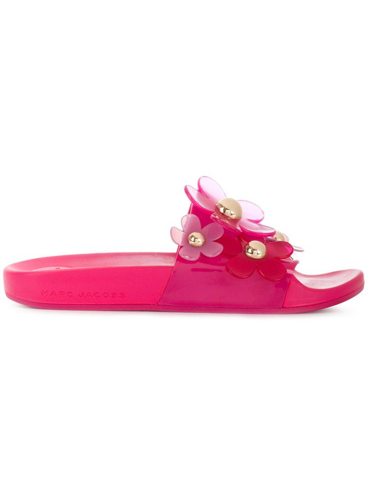 Marc Jacobs Daisy Slides - Pink & Purple