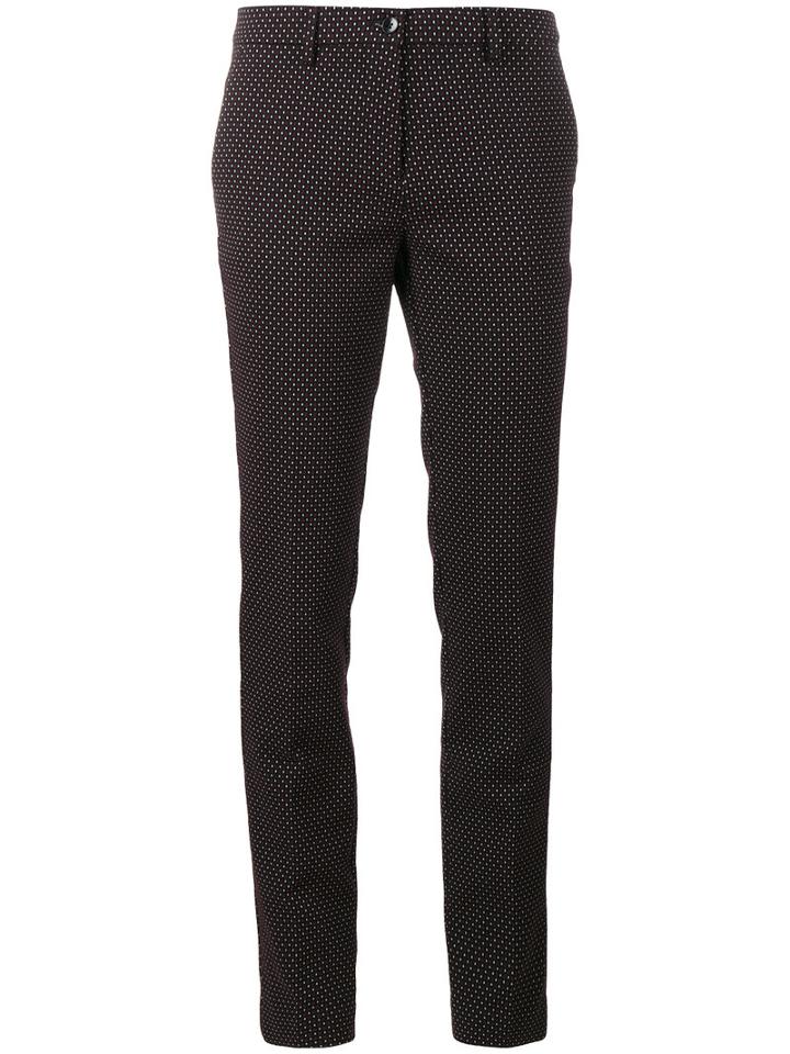 Etro - Polka Dot Jacquard Slim-fit Trousers - Women - Cotton/polyamide/polyester/spandex/elastane - 38, Pink/purple, Cotton/polyamide/polyester/spandex/elastane