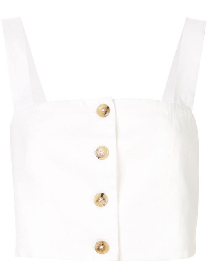 Venroy Buttoned Bodice - White