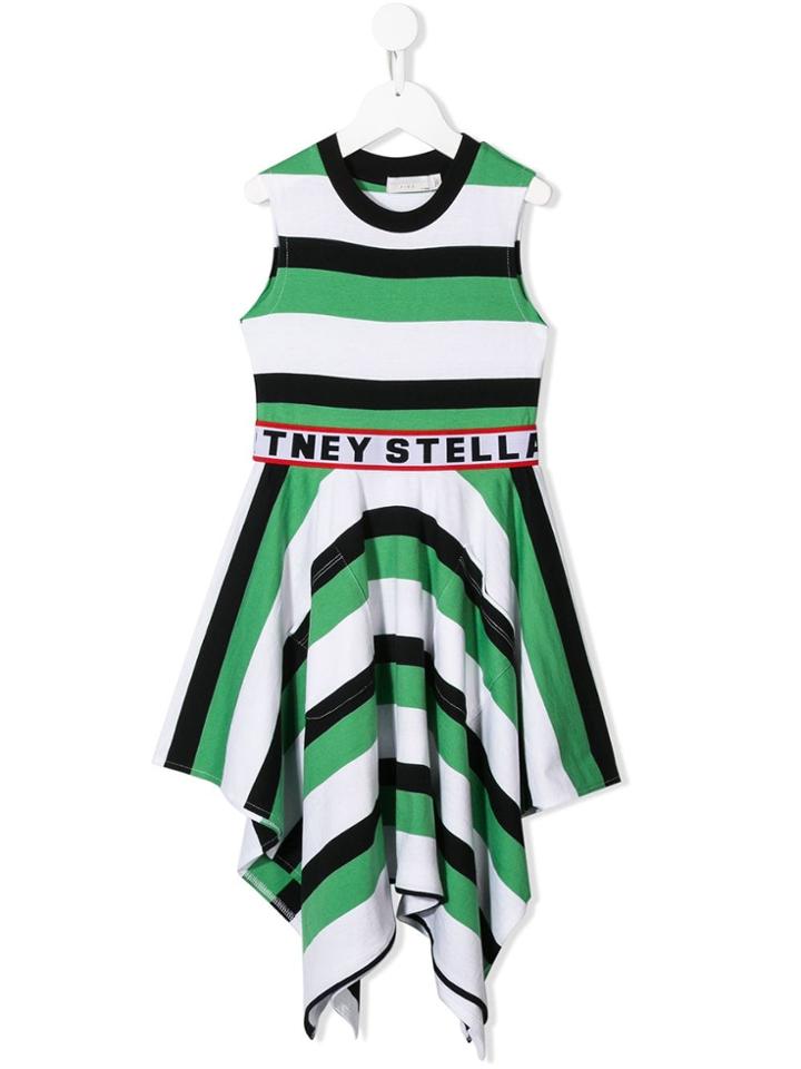 Stella Mccartney Kids Striped Ra-ra Dress - Green