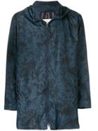 Etro Floral Print Hooded Jacket - Blue