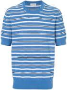 Ck Calvin Klein Striped Knit T-shirt - Blue