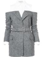 Monse Belted Herringbone Hybrid Jacket - Black