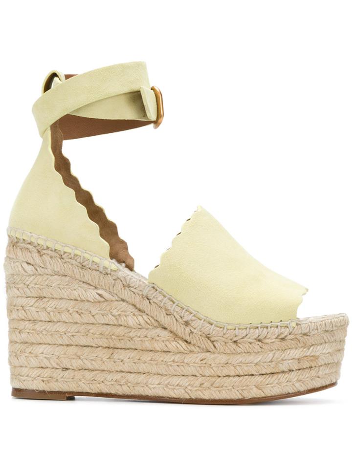 Chloé Lauren Espadrille Sandals - Yellow & Orange