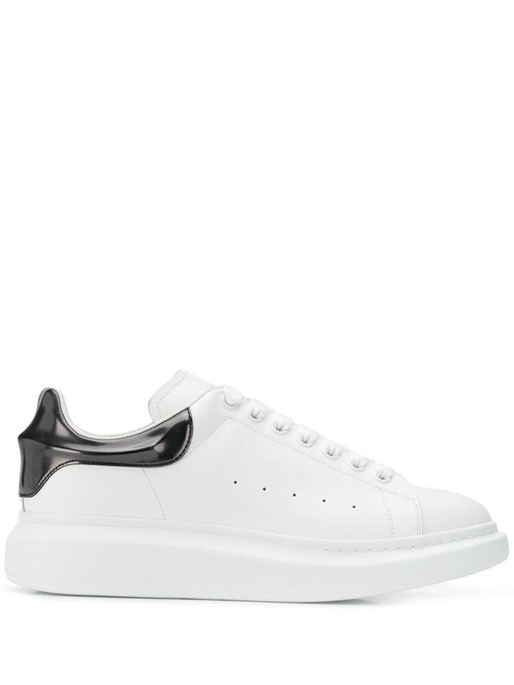 Alexander Mcqueen Contrast Heel Oversized Sneakers - White