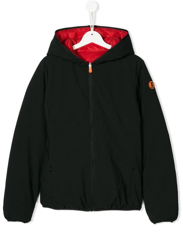 Save The Duck Kids Teen Reversible Padded Coat - Black