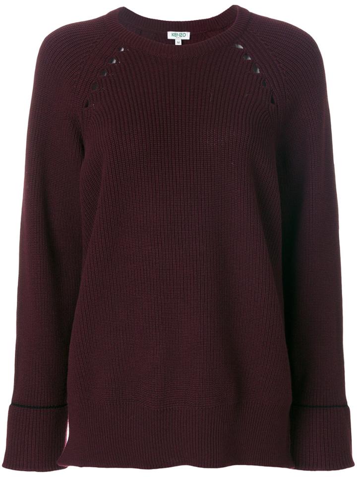 Kenzo Ribbed Knit Kenzo Sweater - Red