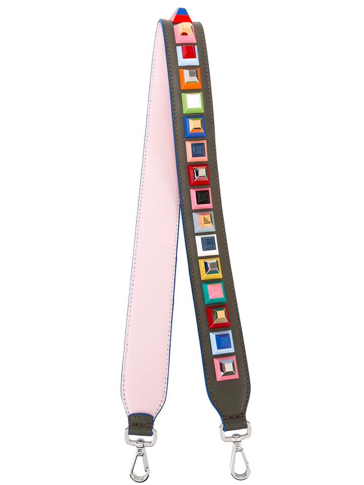 Fendi - 'strap You' Pyramid Stud Strap - Women - Leather - One Size, Women's, Grey, Leather