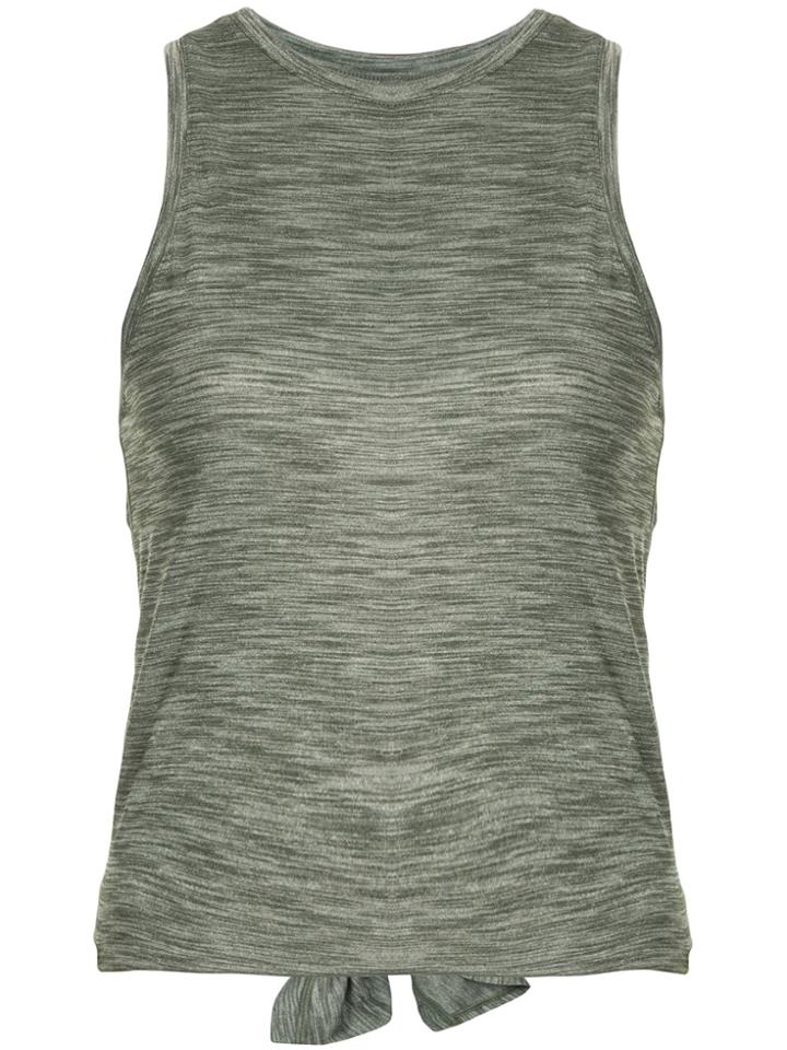 Nimble Activewear Tie Up Gather Tank Top - Green