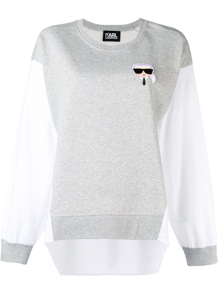 Karl Lagerfeld Ikonik Karl Sweatshirt - Grey