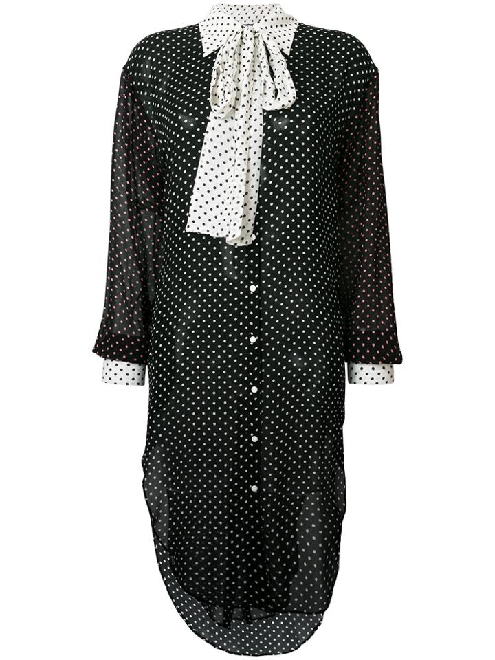 Twin-set Polka-dot Shirt Dress - Black