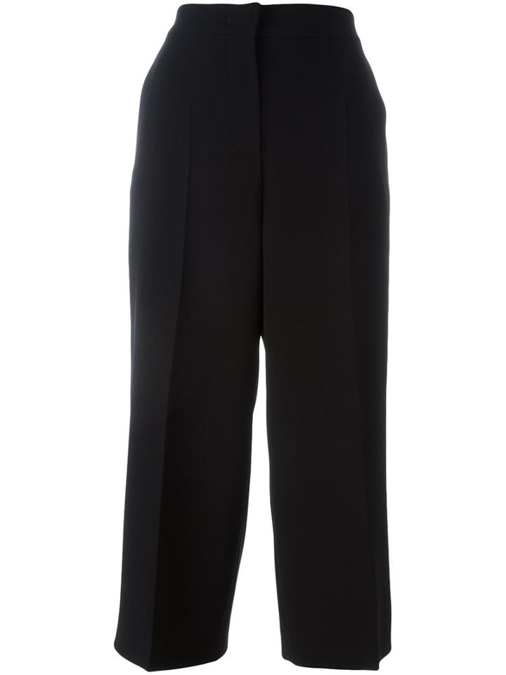 Max Mara Studio Cropped Trousers, Women's, Size: 38, Black, Triacetate/polyester