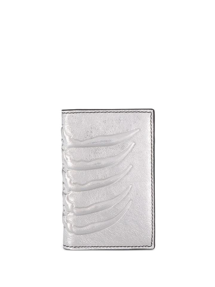 Alexander Mcqueen Ribcage Pocket Organiser - Silver