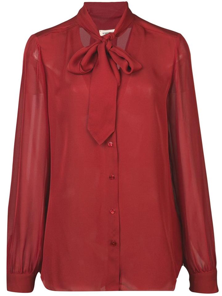 L'agence Tie Neck Blouse - Red