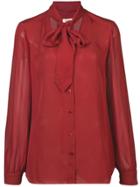 L'agence Tie Neck Blouse - Red