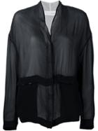 Isabel Benenato Sheer Jacket, Women's, Size: 40, Black, Silk