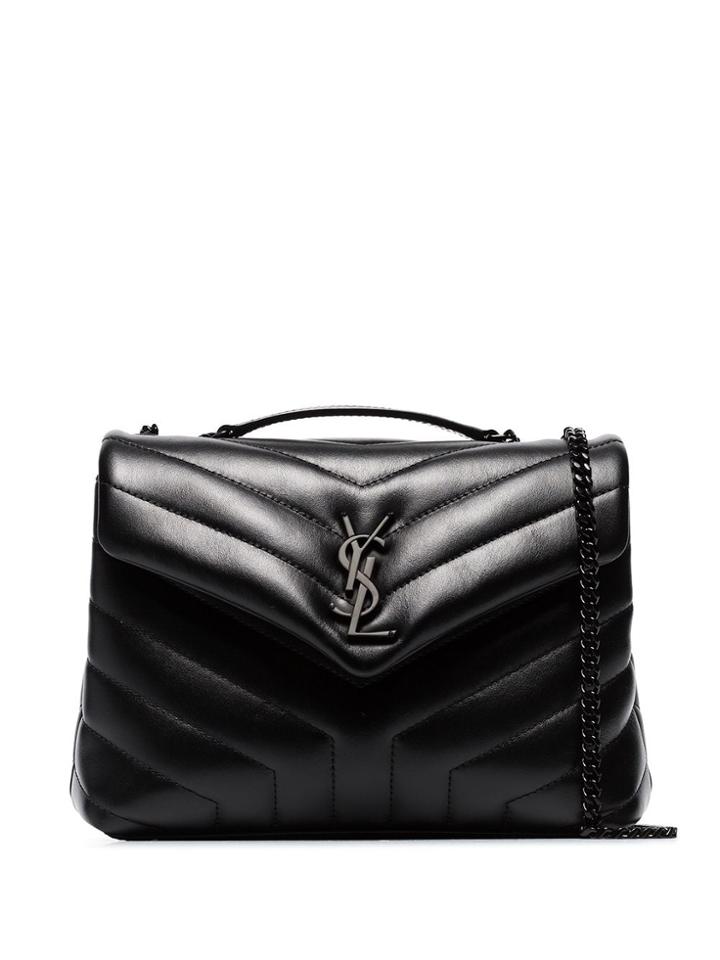 Saint Laurent Small Loulou Quilted Shoulder Bag - Black