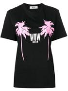 Msgm Palm Trees T-shirt - Black