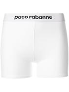 Paco Rabanne Logo Waistband Shorts - White