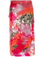 Elisabetta Franchi Disc Panelled Fitted Skirt - Pink