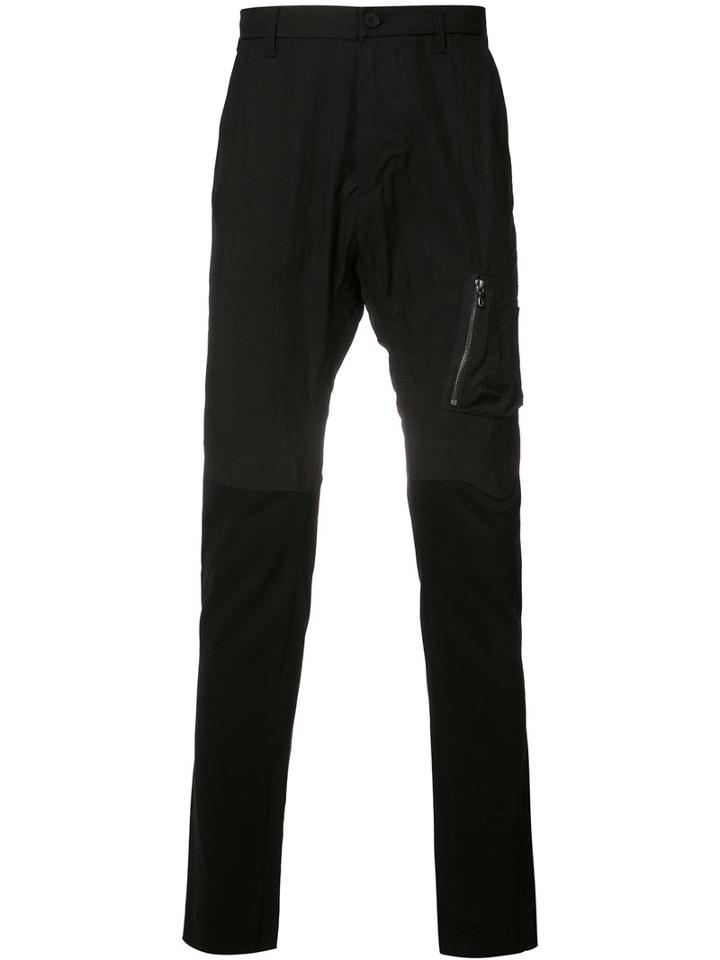 Julius Zipped Detail Skinny Trousers, Men's, Size: 4, Black, Cotton/nylon