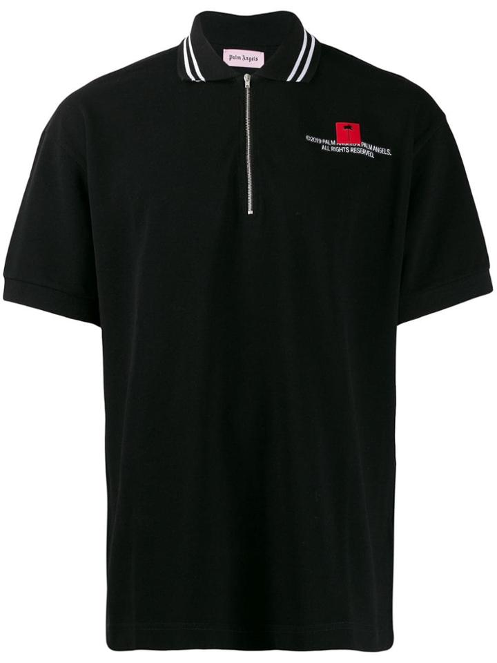 Palm Angels Logo Polo Shirt - Black