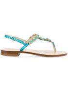 Twin-set Embellished Sandals - Blue