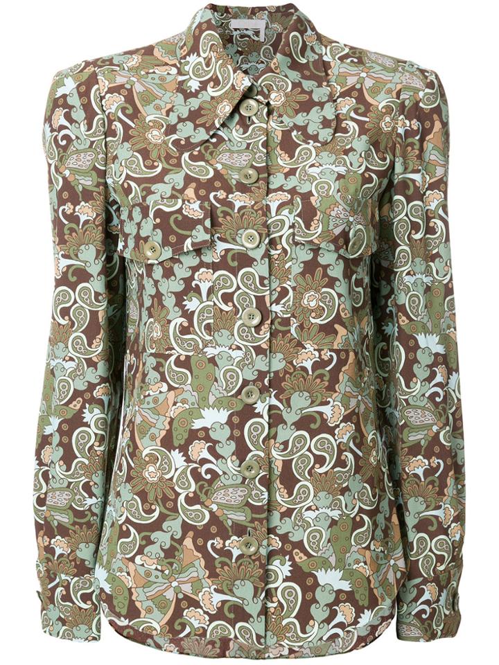 Chloé Retro Patterned Shirt - Brown