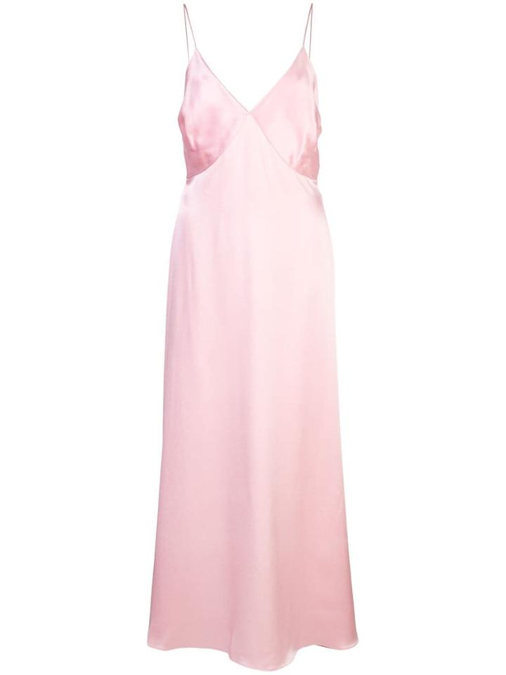 Adam Lippes Flared Slip Dress - Pink