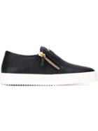 Giuseppe Zanotti Design Eve Slip-on Sneakers, Women's, Size: 37, Black, Leather/rubber