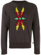 Walter Van Beirendonck Pre-owned Glow Patch Sweatshirt - Brown
